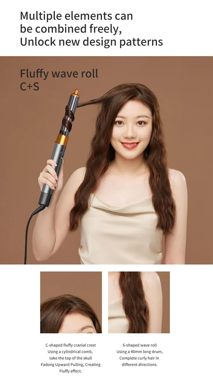 Automatic Curly Hair Heating Straightening Curling Iron