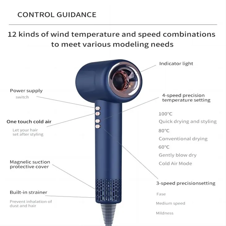 Suszarka do włosów z cyfrową regulacją temperatury